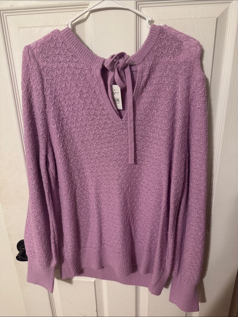 Loft Violet Sweater with tie